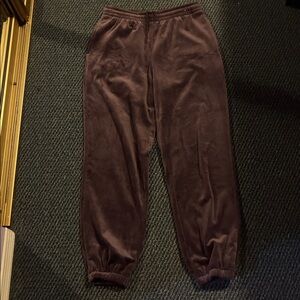 Purple Velour Jogger Pants M worn only a few times